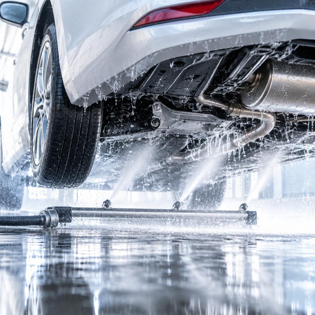 見えない汚れまで、すっきり洗浄。下部洗浄で愛車を錆から守る！